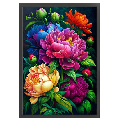 Peony - 11CT Stamped Cross Stitch 40*60CM