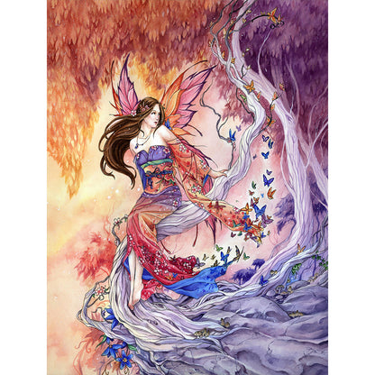 Butterfly Fairy - Full Square Drill Diamond Painting 30*40CM