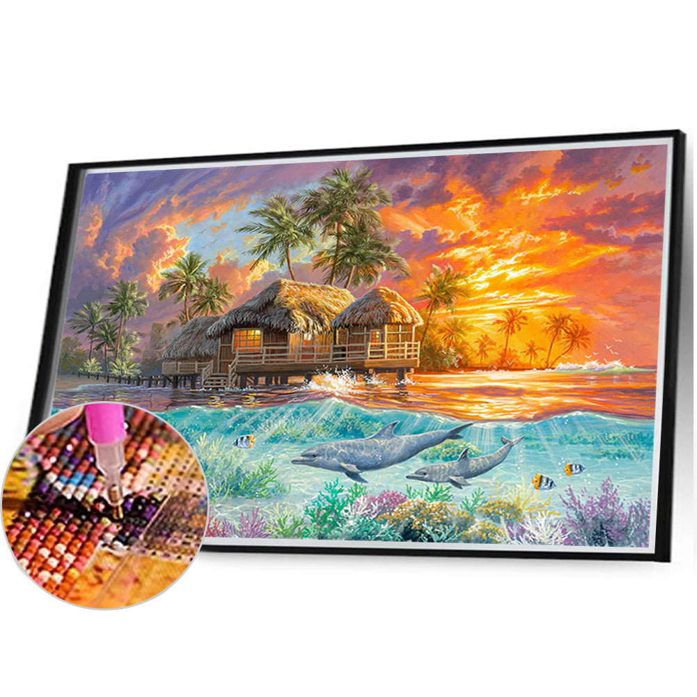 Tropical Seaside - Full Square Drill Diamond Painting 40*30CM