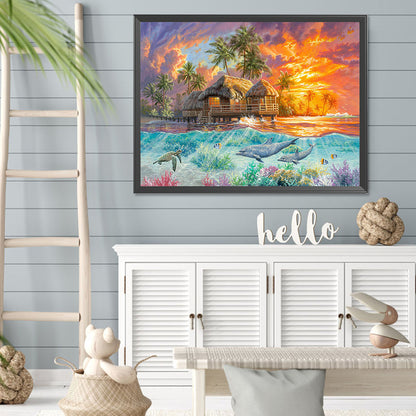 Tropical Seaside - Full Square Drill Diamond Painting 40*30CM