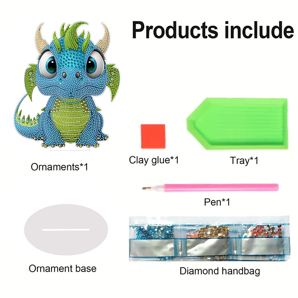 Elf Pterodactyl Diamond Painting Tabletop Ornament Kit for Office Desktop Decor