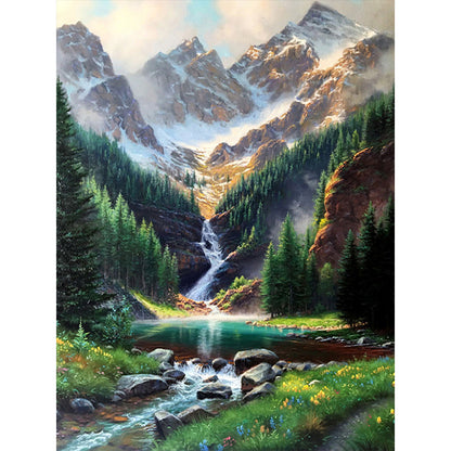 Mountain Stream - Full Square Drill Diamond Painting 50*60CM