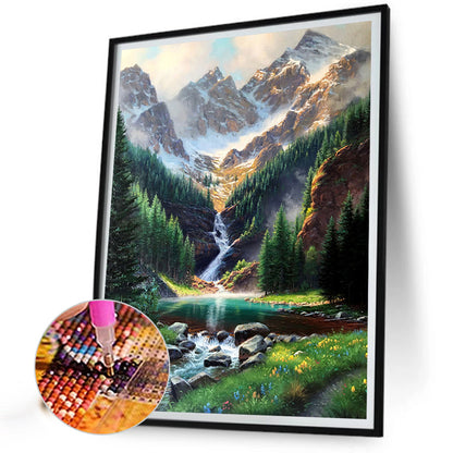 Mountain Stream - Full Square Drill Diamond Painting 50*60CM