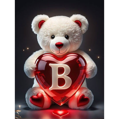 26 Letters Care Bear-B - Full Square Drill Diamond Painting 30*40CM