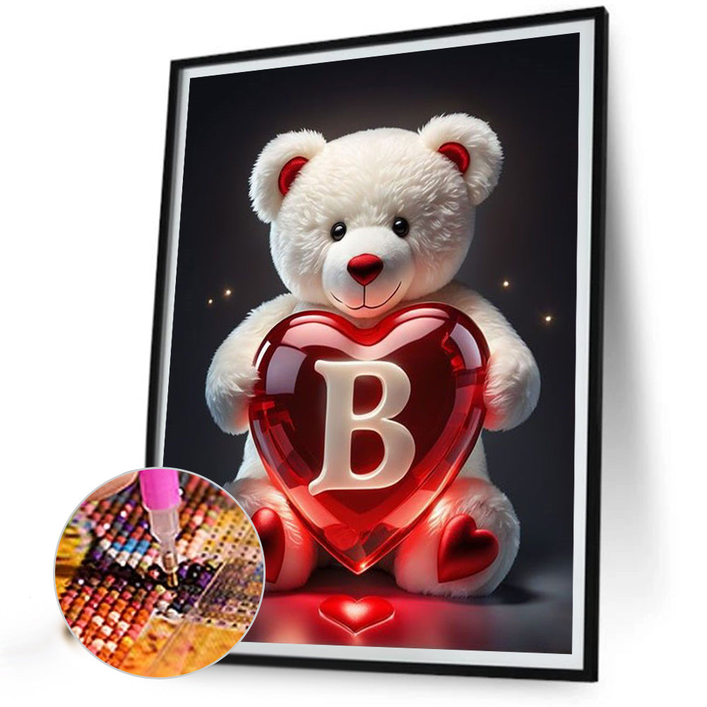 26 Letters Care Bear-B - Full Square Drill Diamond Painting 30*40CM