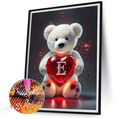 26 Letter Care Bear-E - Full Square Drill Diamond Painting 30*40CM