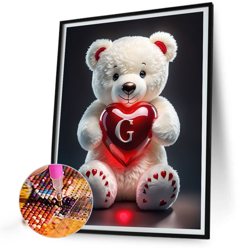 26 Letters Care Bear-G - Full Square Drill Diamond Painting 30*40CM