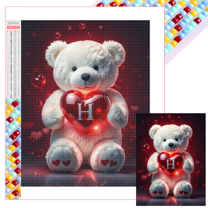 26 Letters Care Bear-H - Full Square Drill Diamond Painting 30*40CM