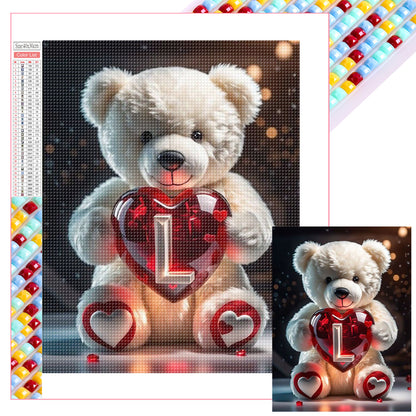 26 Letter Care Bear-L - Full Square Drill Diamond Painting 30*40CM