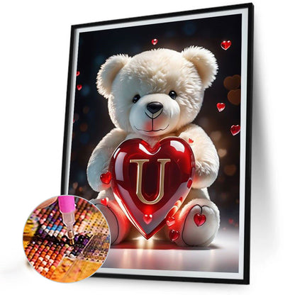 26 Letter Care Bear-U - Full Square Drill Diamond Painting 30*40CM