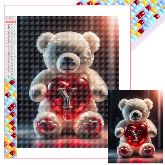 26 Letters Care Bear-Y - Full Square Drill Diamond Painting 30*40CM