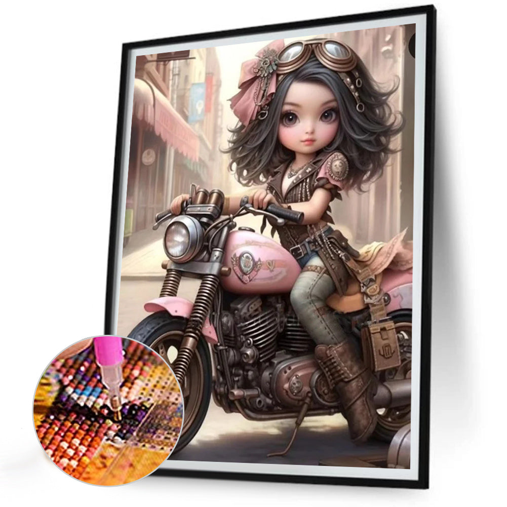 Sweet Cool Girl - Full Round Drill Diamond Painting 30*40CM