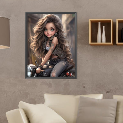 Sweet Cool Girl - Full Round Drill Diamond Painting 30*40CM