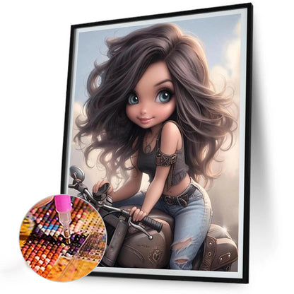 Sweet Cool Girl - Full Round Drill Diamond Painting 30*40CM