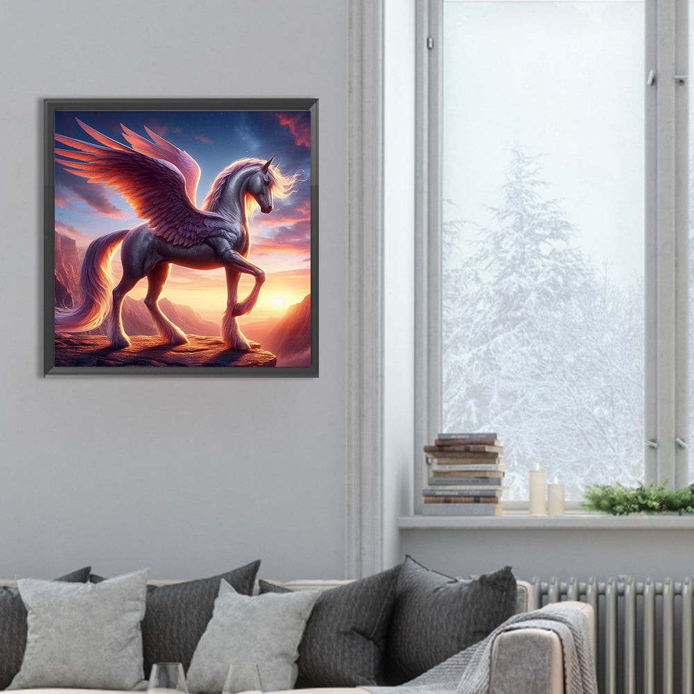 Wings Horse - Full Round Drill Diamond Painting 30*30CM