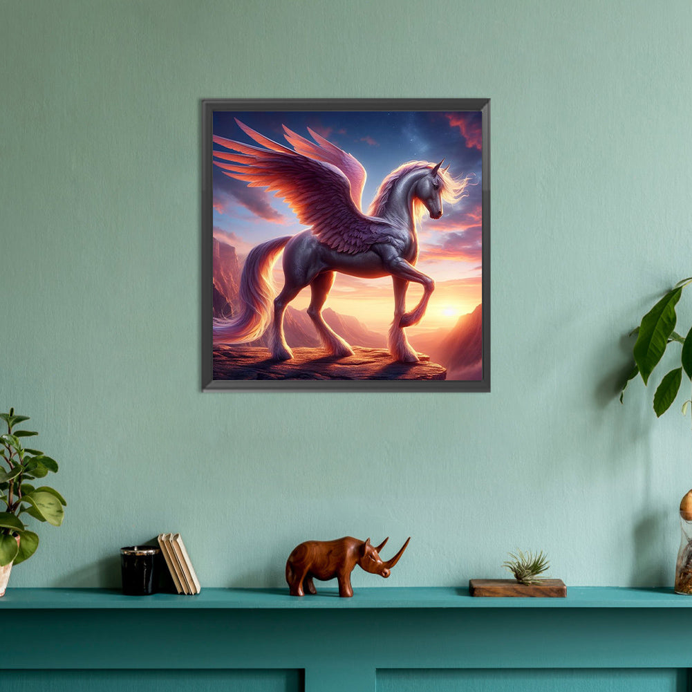 Wings Horse - Full Round Drill Diamond Painting 30*30CM