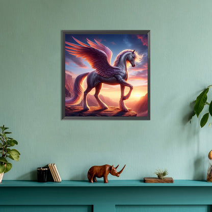 Wings Horse - Full Round Drill Diamond Painting 30*30CM