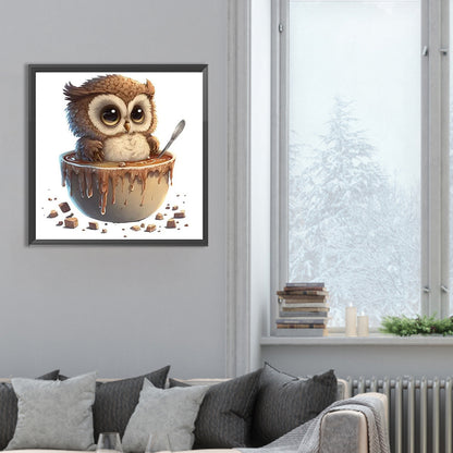 Owl - Full Round Drill Diamond Painting 30*30CM