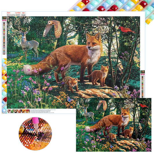 Fox - Full Square Drill Diamond Painting 70*50CM