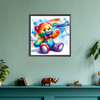 Rainbow Bear - Full Round Drill Diamond Painting 30*30CM