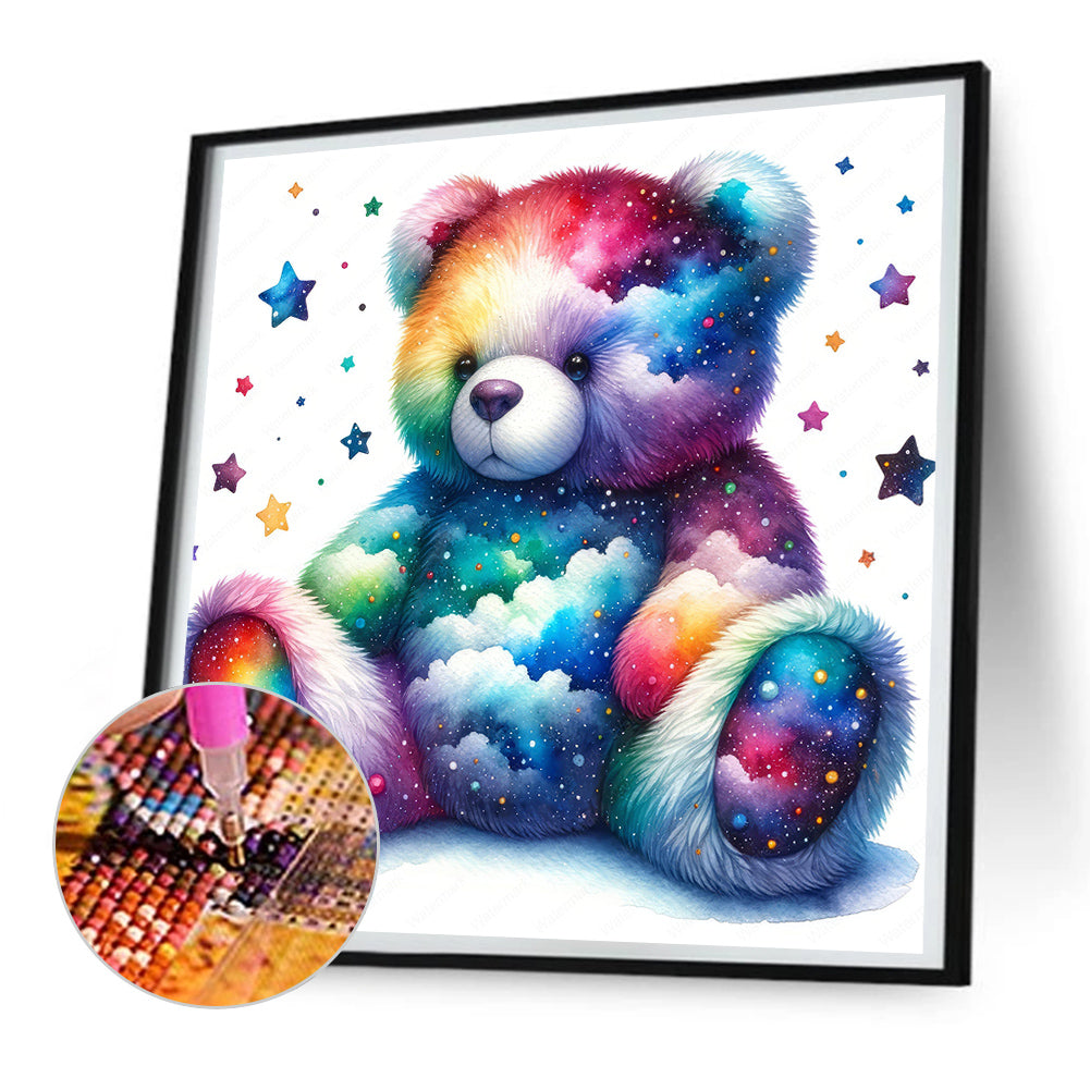 Rainbow Bear - Full Round Drill Diamond Painting 30*30CM