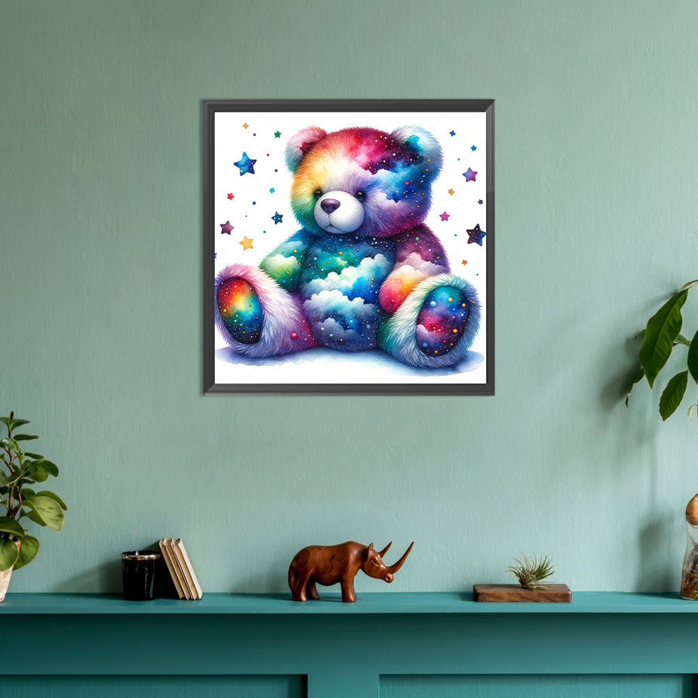 Rainbow Bear - Full Round Drill Diamond Painting 30*30CM