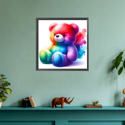 Rainbow Bear - Full Round Drill Diamond Painting 30*30CM