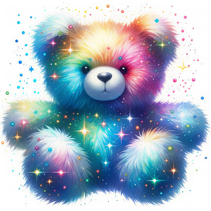 Rainbow Bear - Full Round Drill Diamond Painting 30*30CM