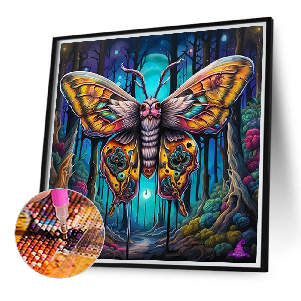 Forest Butterfly - Full Round Drill Diamond Painting 40*40CM