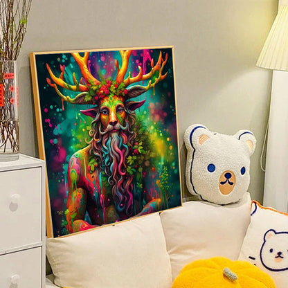 Abstract Nature Boy - Full Round Drill Diamond Painting 40*40CM
