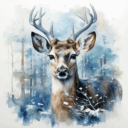 Deer - 11CT Stamped Cross Stitch 40*40CM