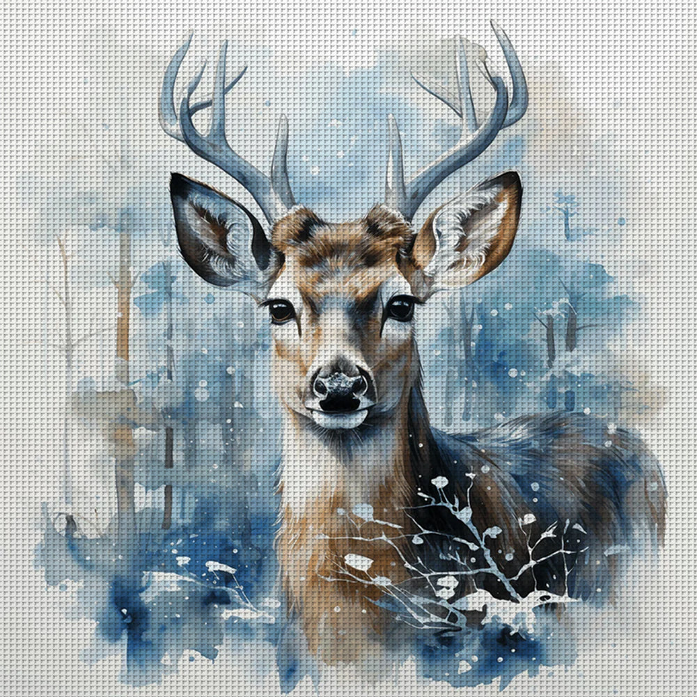 Deer - 11CT Stamped Cross Stitch 40*40CM