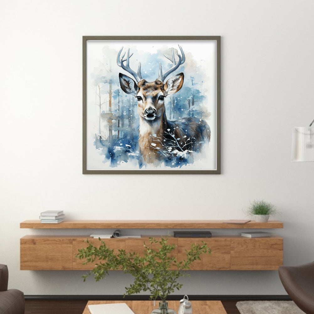 Deer - 11CT Stamped Cross Stitch 40*40CM