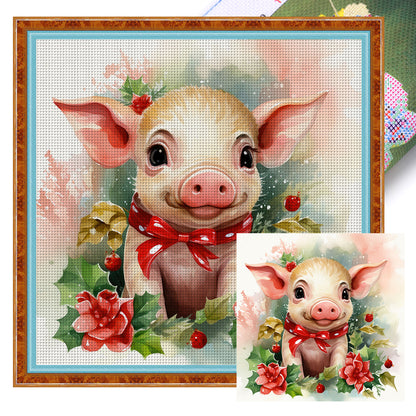 Piggy - 11CT Stamped Cross Stitch 40*40CM