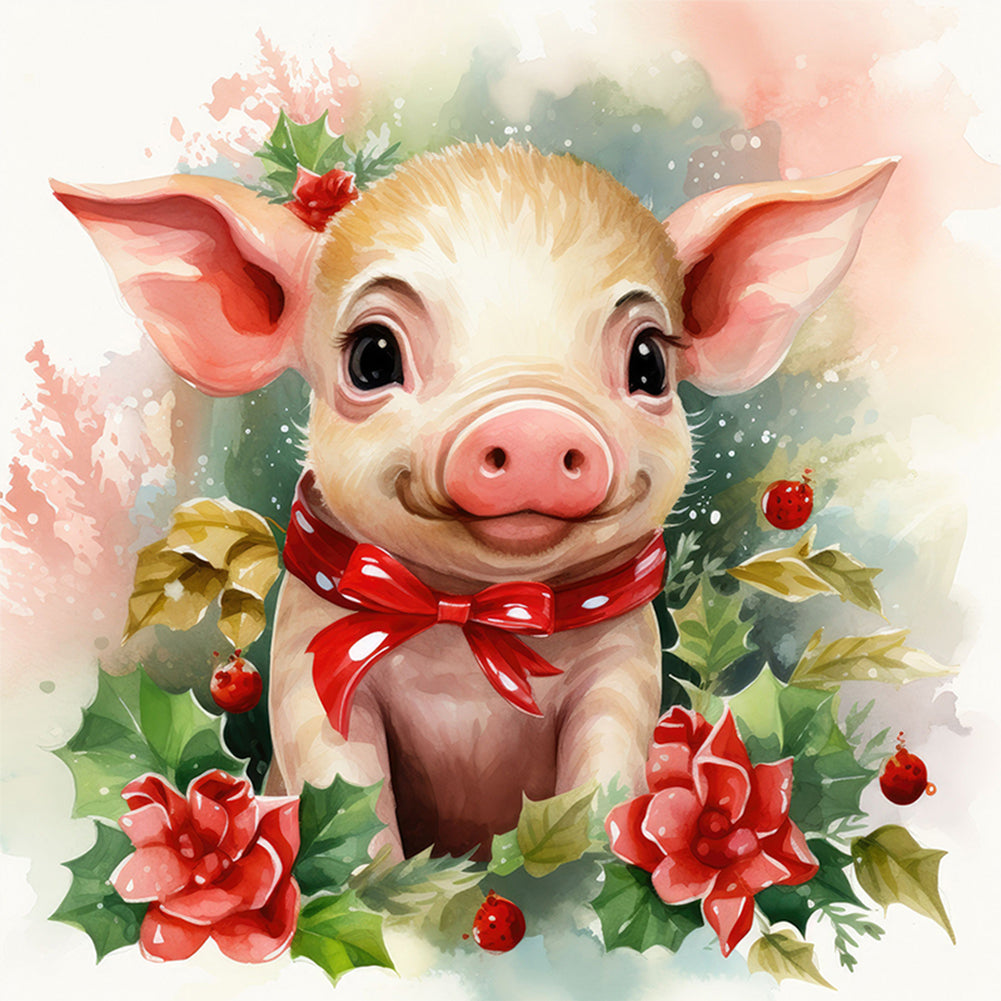 Piggy - 11CT Stamped Cross Stitch 40*40CM