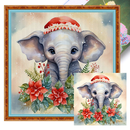 Elephant - 11CT Stamped Cross Stitch 40*40CM