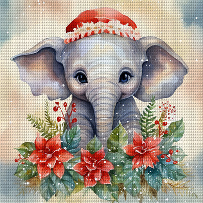 Elephant - 11CT Stamped Cross Stitch 40*40CM