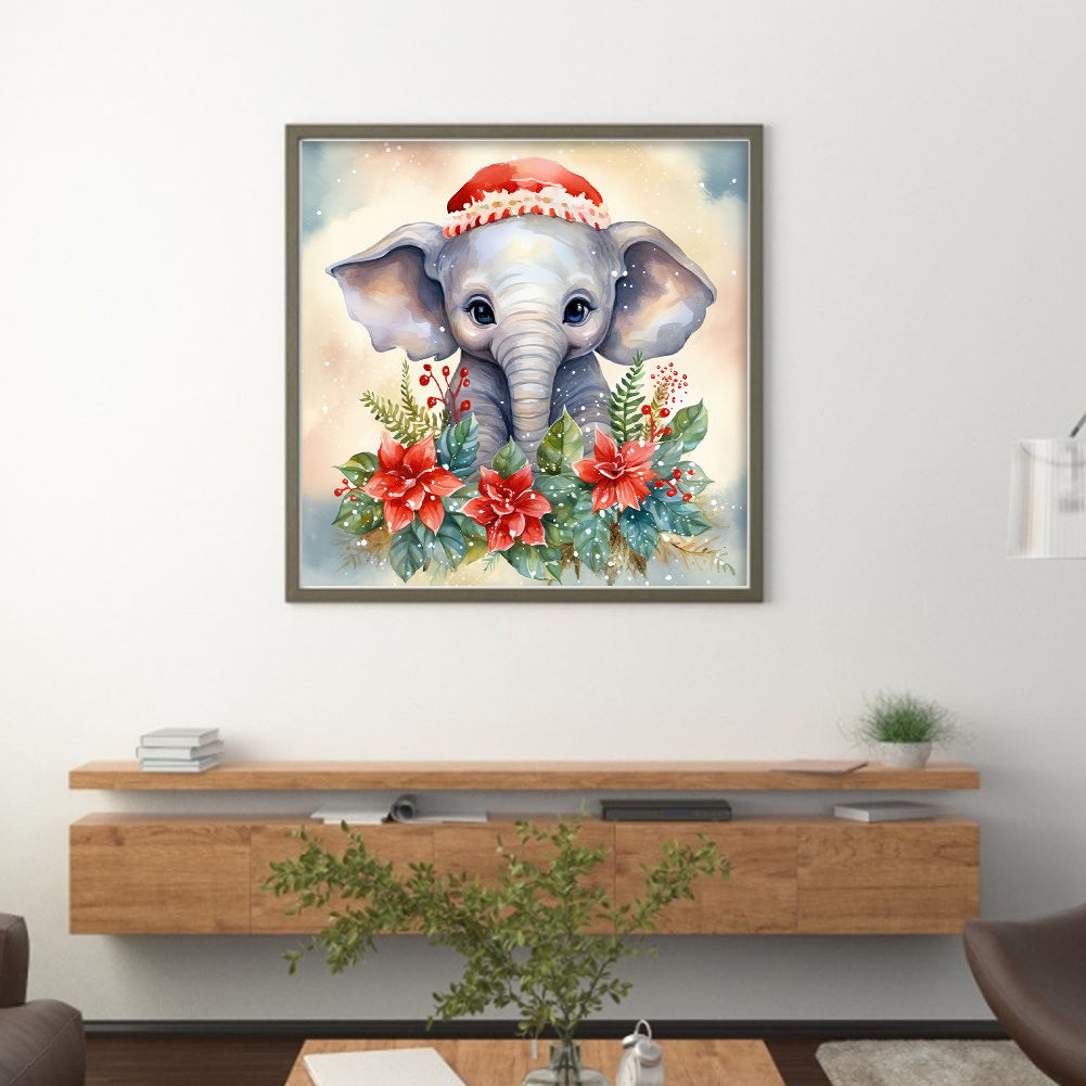 Elephant - 11CT Stamped Cross Stitch 40*40CM