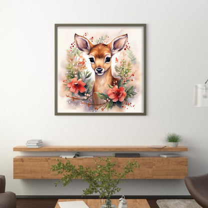 Deer - 11CT Stamped Cross Stitch 40*40CM