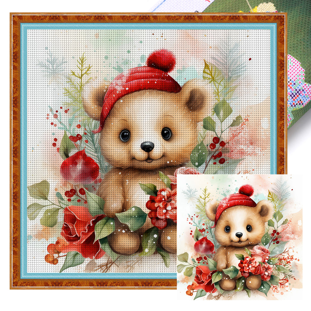 Bear - 11CT Stamped Cross Stitch 40*40CM