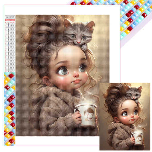 Little Girl - Full Square Drill Diamond Painting 30*40CM