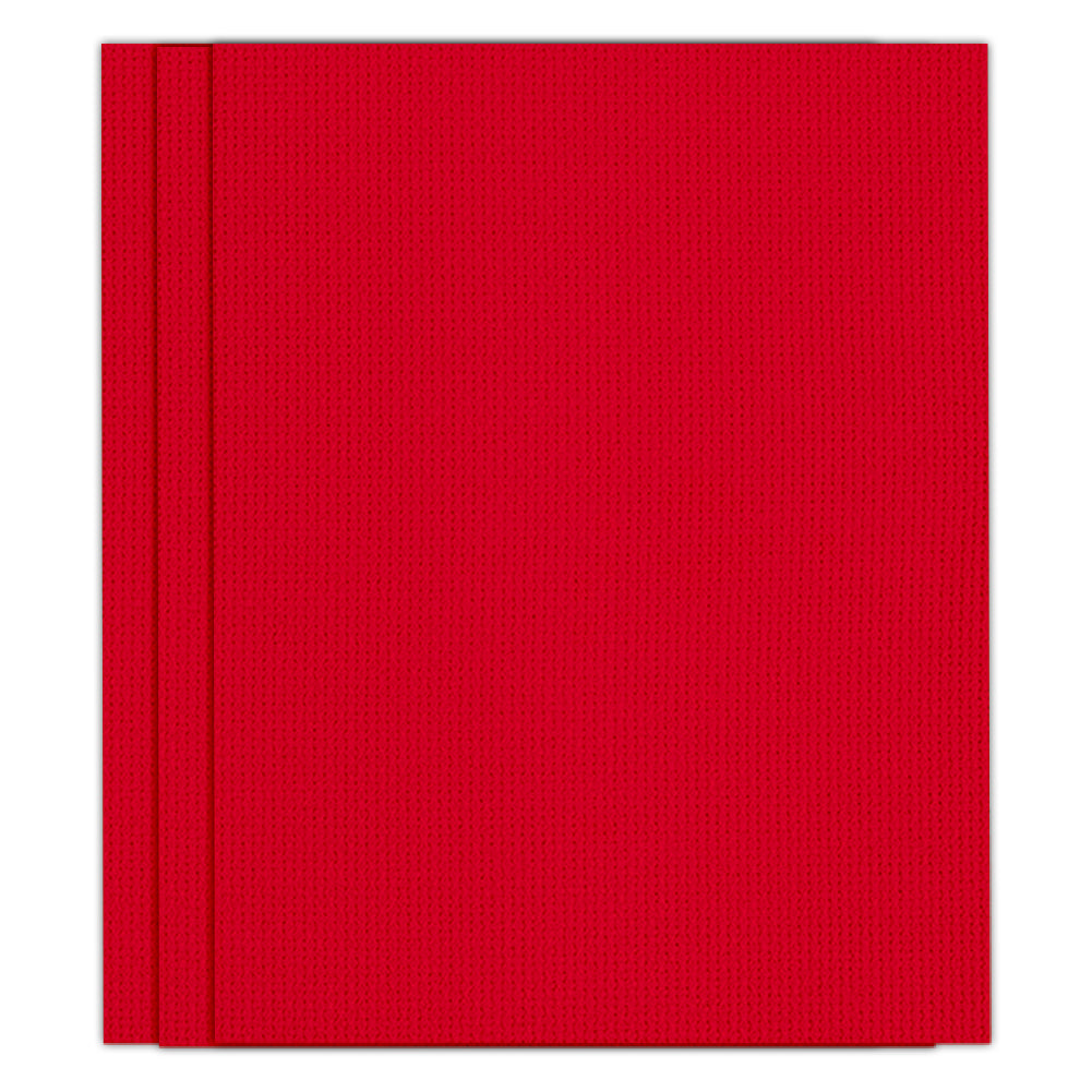 3 Pcs 14 Count Red Cross Stitch Cloth Classic Embroidery Fabric (15.7x19.7in)