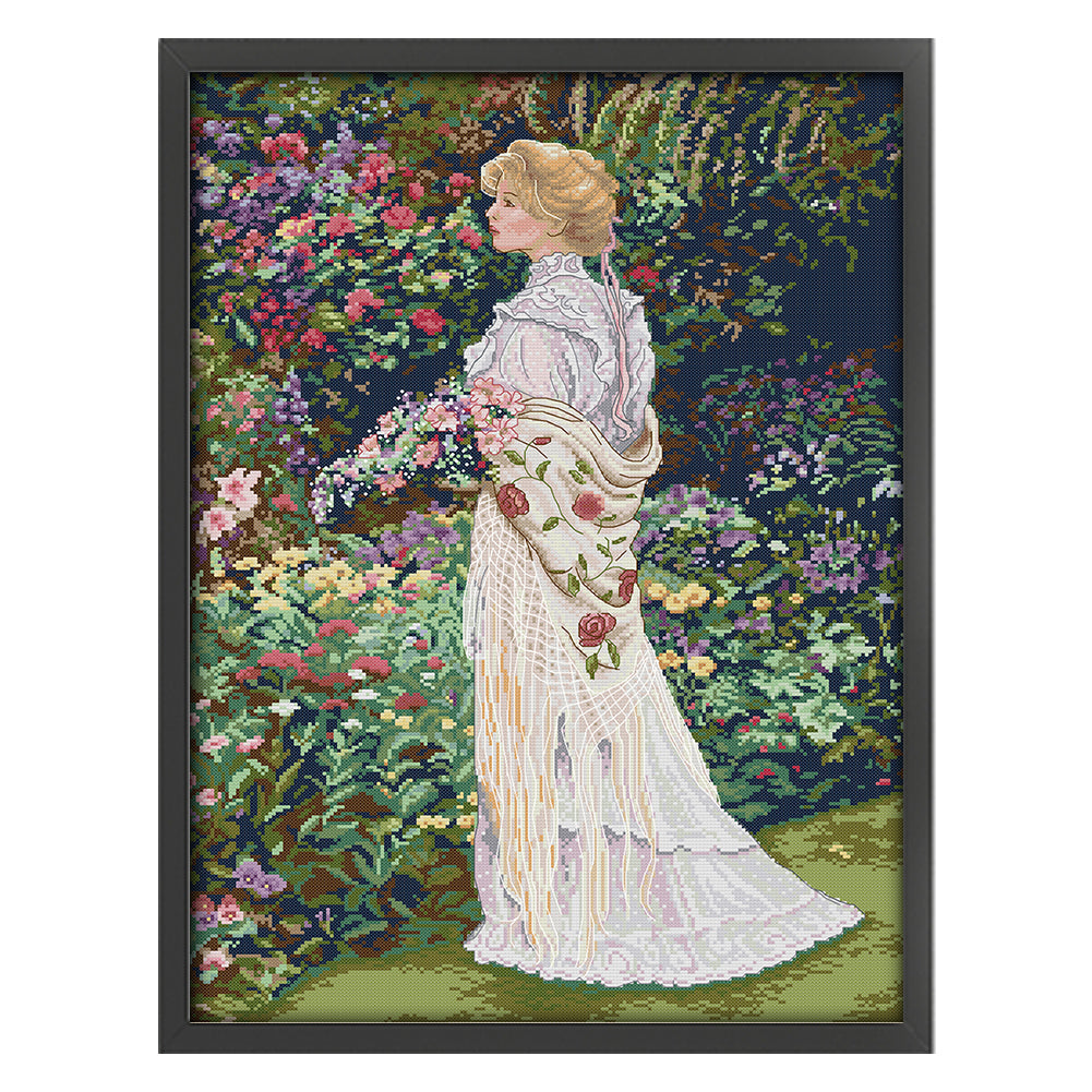 Pleasant Floral Fragrance - 14CT Stamped Cross Stitch 44*60CM(Joy Sunday)