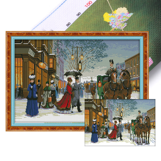 Exotic Twilight - 14CT Stamped Cross Stitch 54*36CM(Joy Sunday)