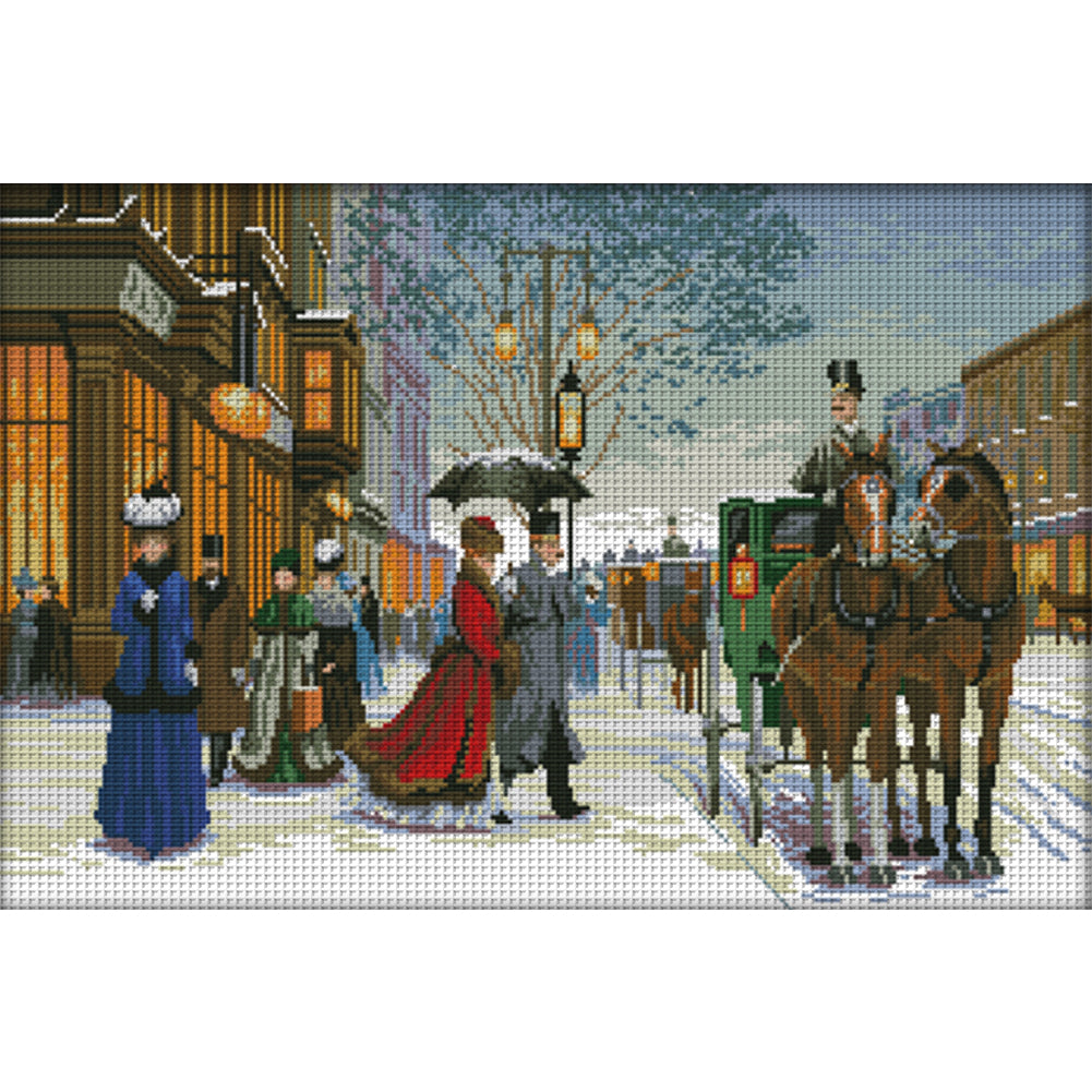 Exotic Twilight - 14CT Stamped Cross Stitch 54*36CM(Joy Sunday)