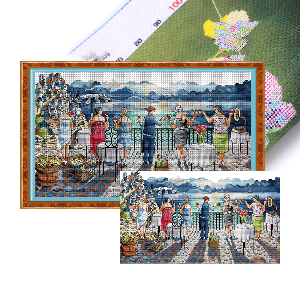 Leisure Life 2 - 14CT Stamped Cross Stitch 59*33CM(Joy Sunday)