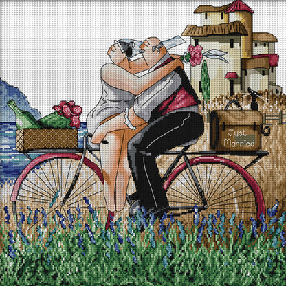 We Got Married - 14CT Counted Cross Stitch 44*43CM(Joy Sunday)