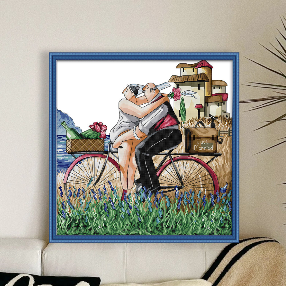 We Got Married - 14CT Counted Cross Stitch 44*43CM(Joy Sunday)