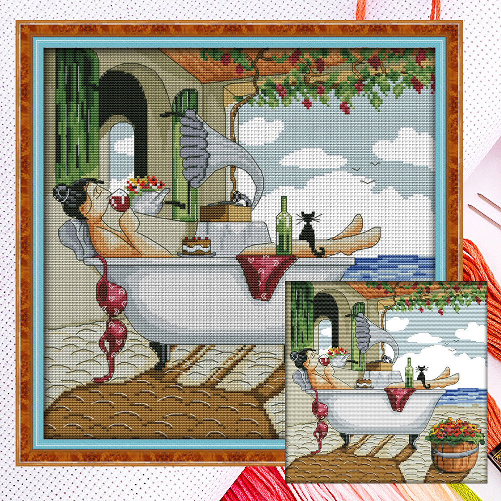 Savor Life(3) - 14CT Counted Cross Stitch 35*35CM(Joy Sunday)