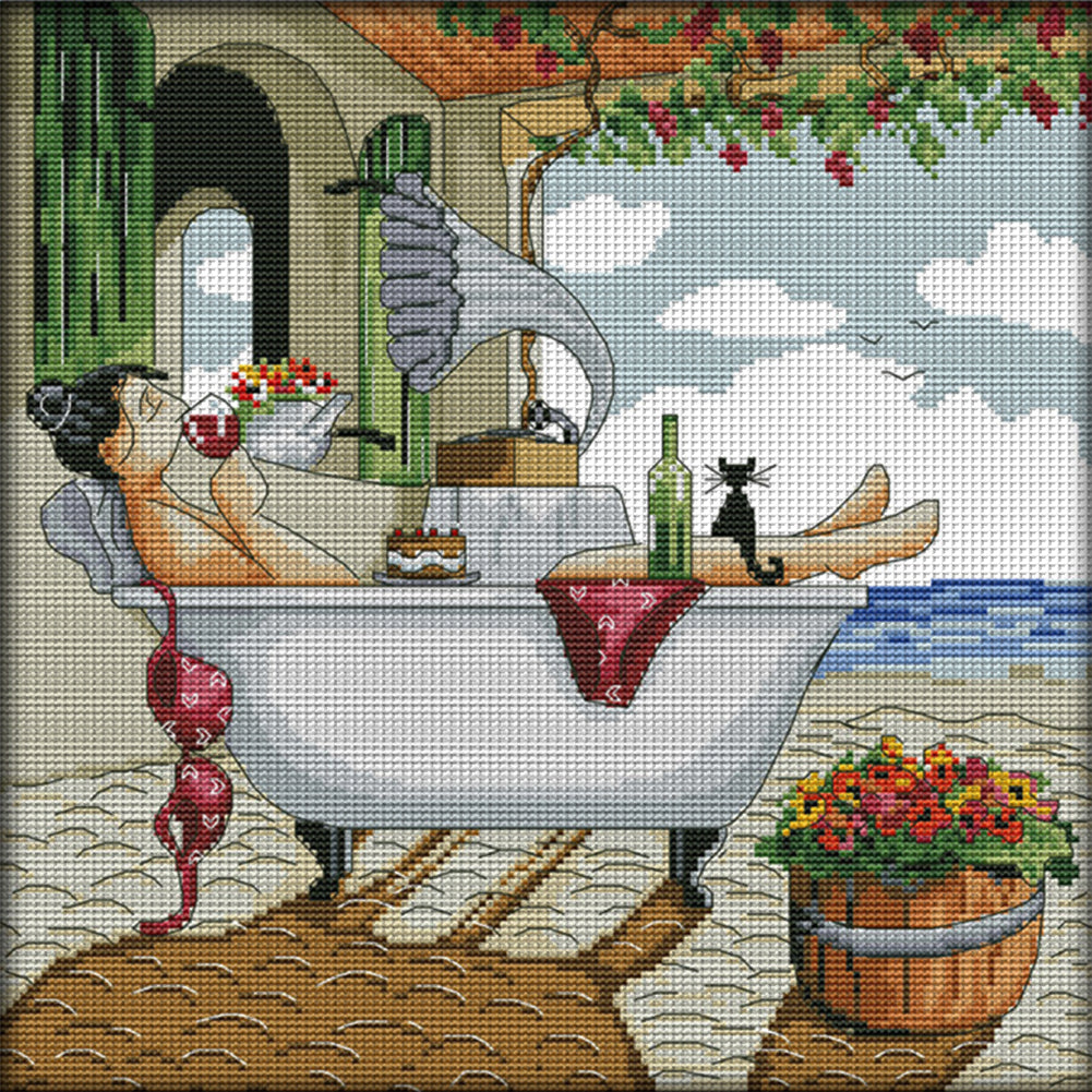 Savor Life(3) - 14CT Counted Cross Stitch 35*35CM(Joy Sunday)